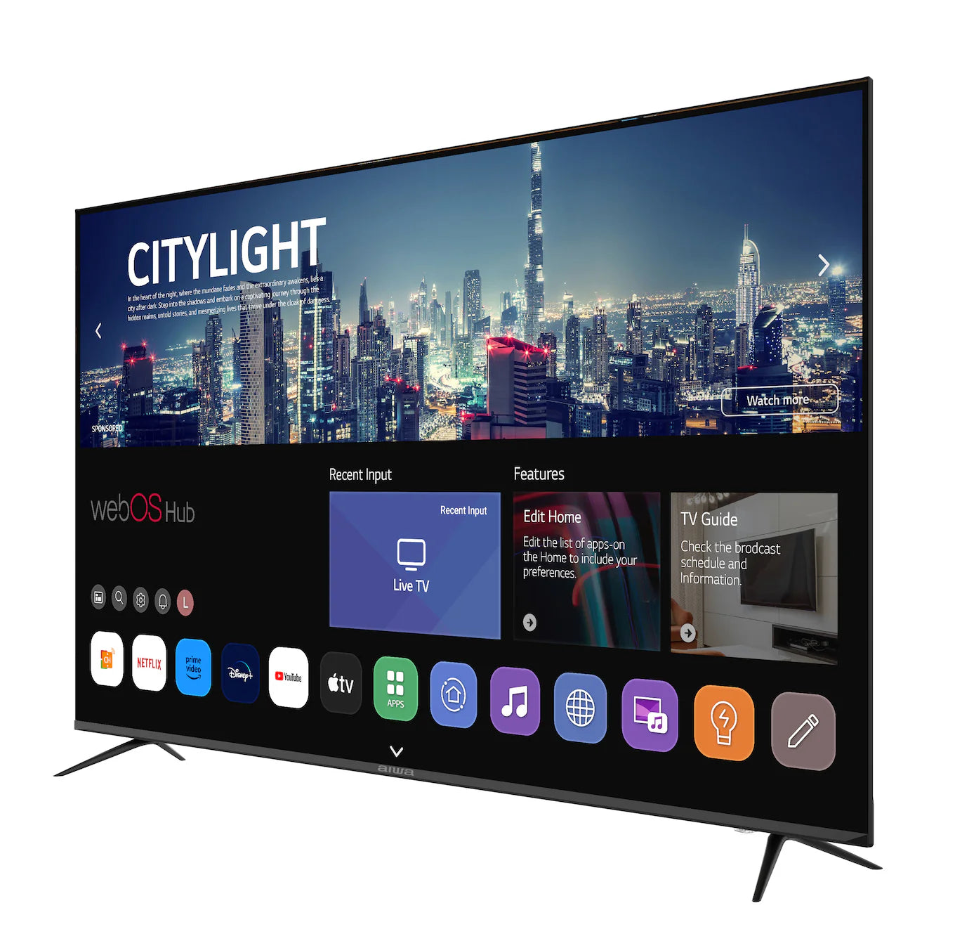 AIWA 65 pouces Smart TV 4K Resolution (LG webOS)